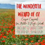 Whether you're reading through the book for the first time or its an old favorite, this cursive copywork for&nbsp;The Wonderful Wizard of Oz by L. Frank Baum, is a great way to help older students reinforce their handwriting skills. This pack includes 20 quotes in cursive, plus an extra lined page for longer quotes or practice. :: www.inallyoudo.net