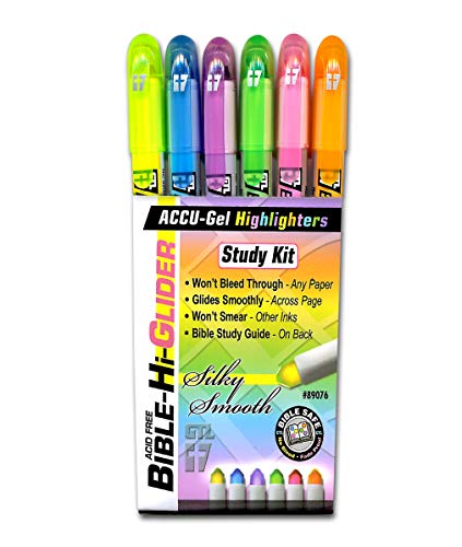 GTL Accu-Gel 6 Piece Bible Study Gel Highlighter Set
