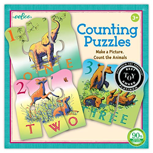 eeBoo Preschool Animal Counting Puzzle for Toddlers 3 Years and Up