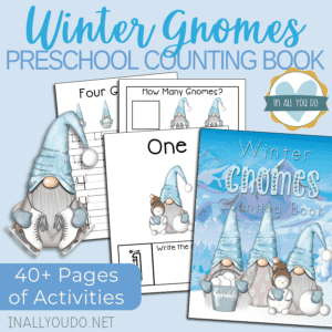 Winter Gnome Preschool Counting Book