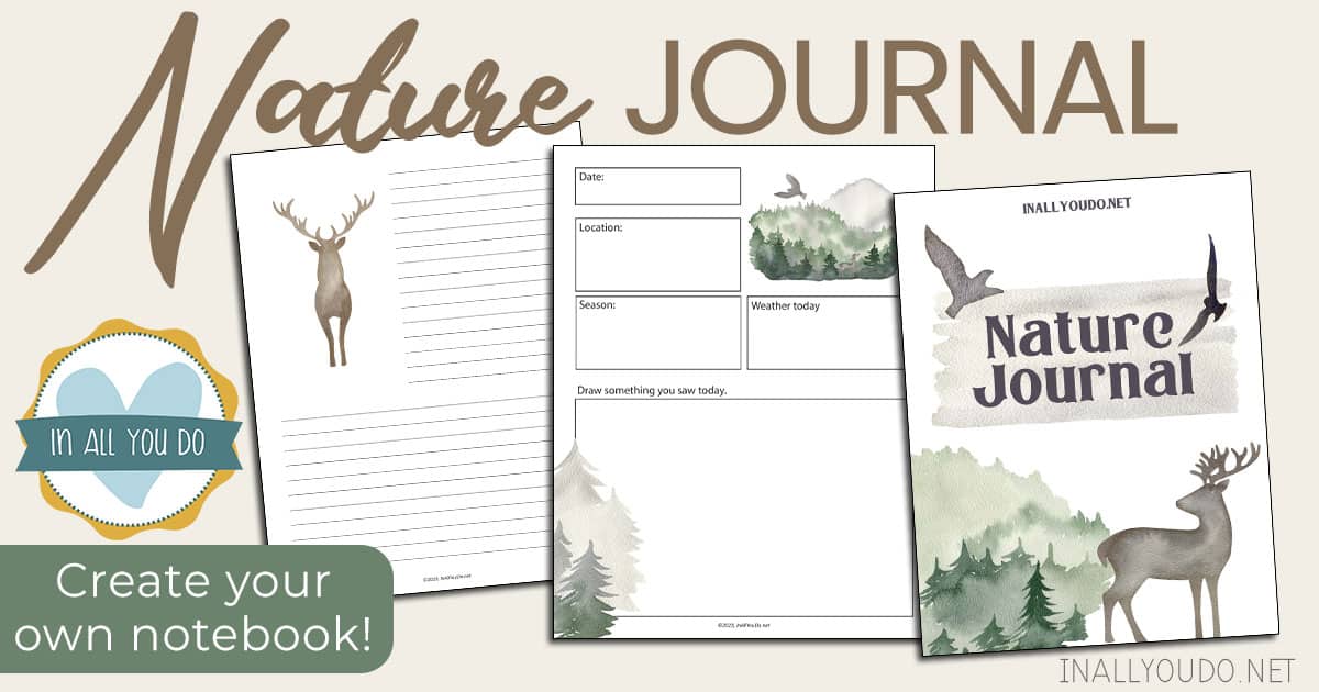 sample pages of nature journal printables