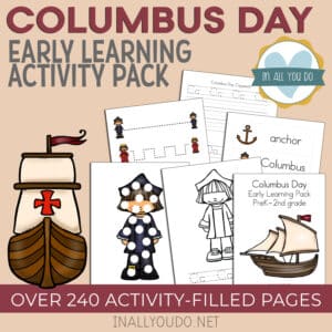 Columbus Day Early Learning Activity Pack